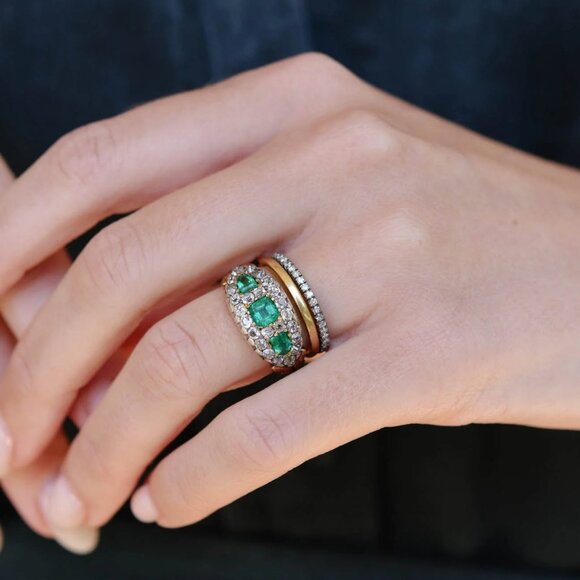 Erstwhile Zephyr Ring, Diamond Eternity Band, Size 5 - Picture 12 of 12